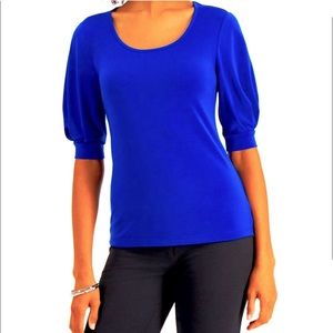Kasper Puff Elbow Length Blouse